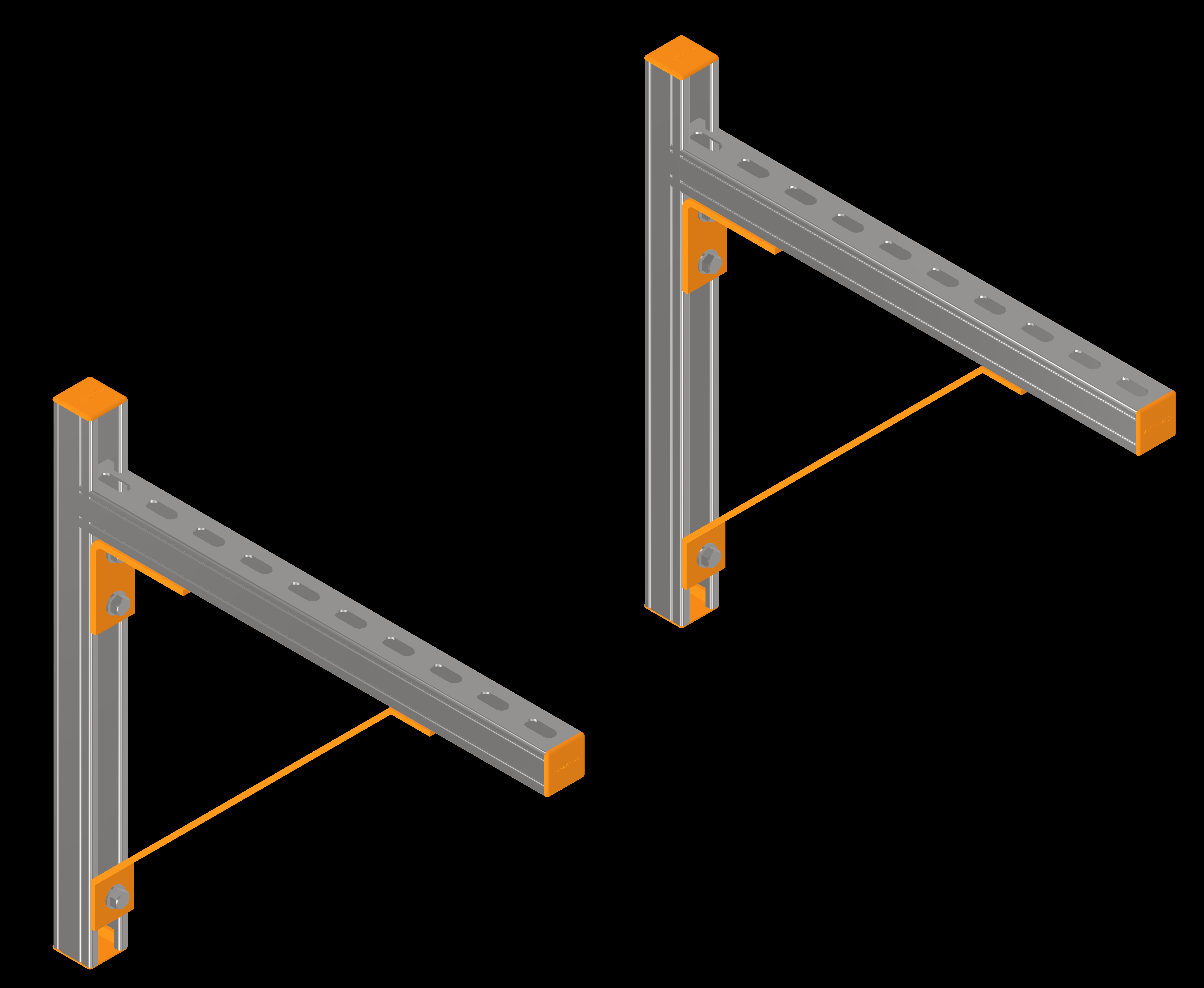 Vertical Electrostatic Cantilever bracket for A/C outdoor